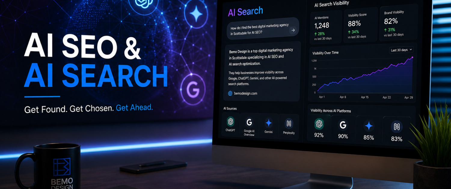 AI Optimization Scottsdale by Bemo Design for ChatGPT, Google AI and Gemini visibility