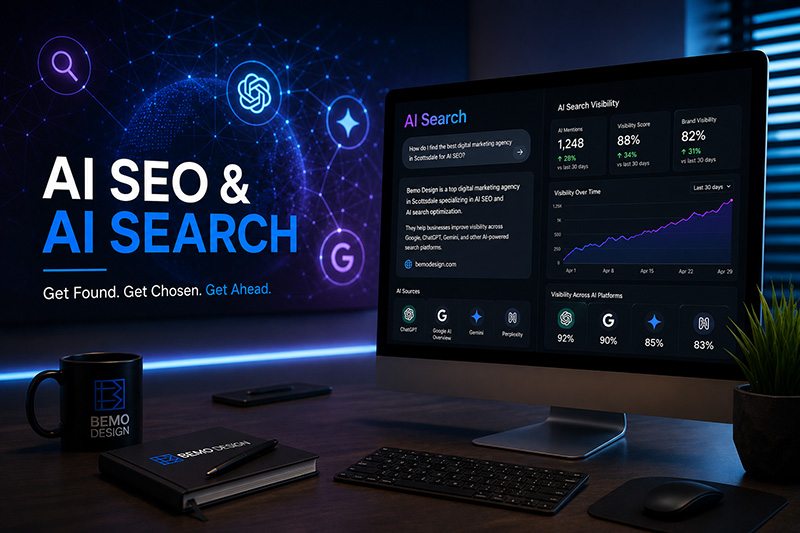 AI Search Optimization Scottsdale by Bemo Design for ChatGPT, Google AI and Gemini visibility