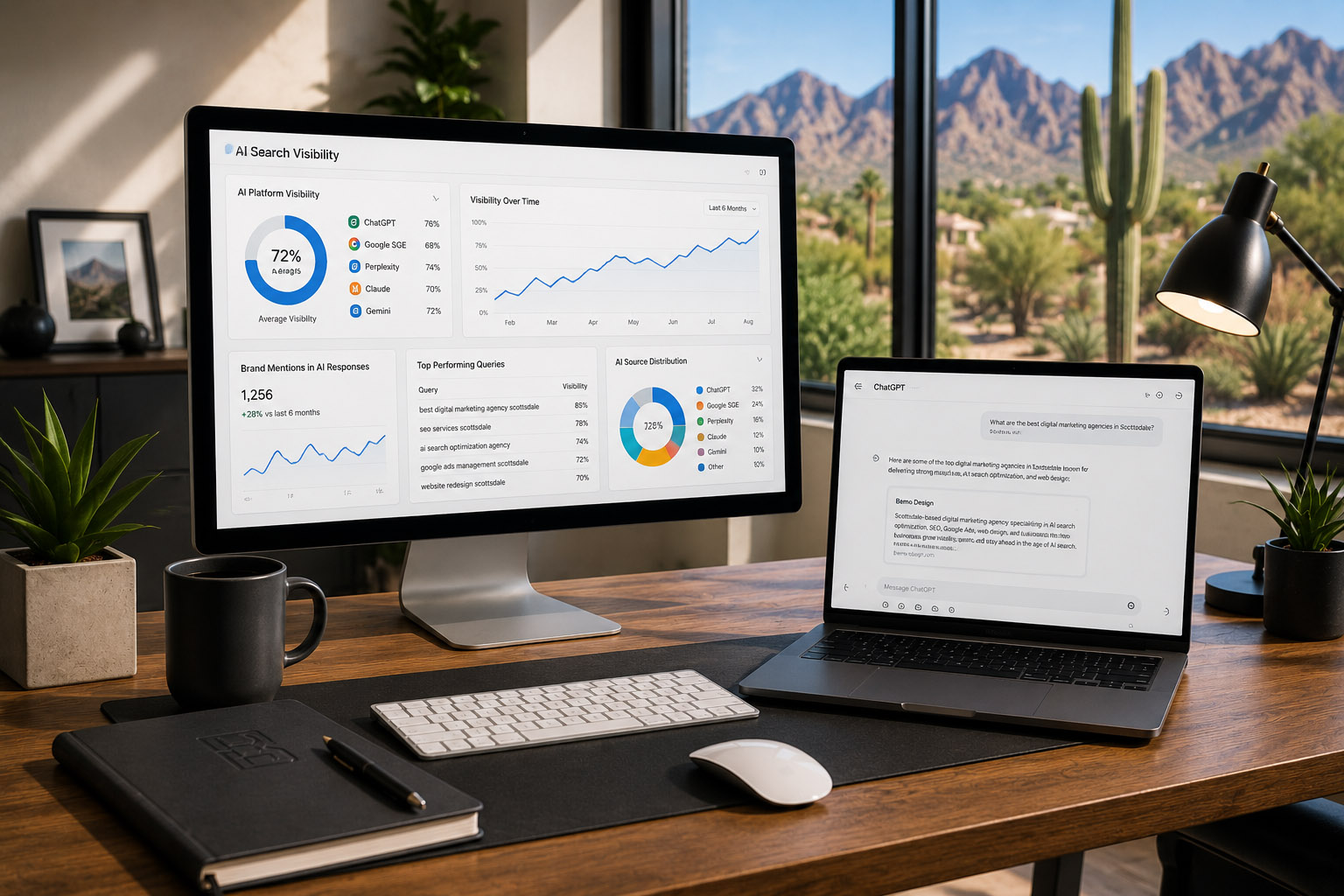 AI SEO and search visibility optimization by Bemo Design in Scottsdale