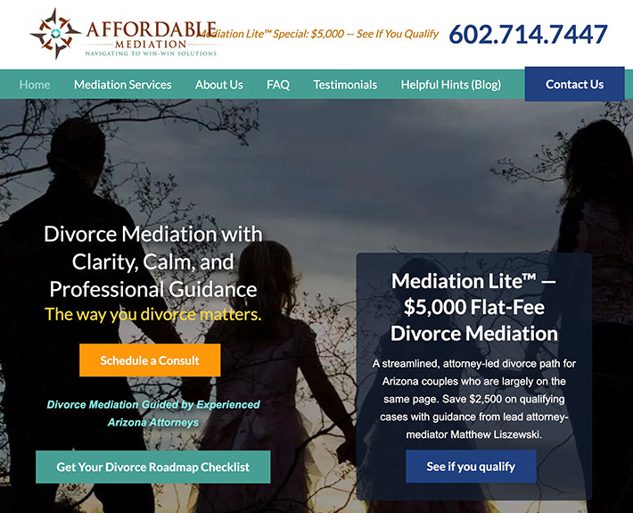 attorney Mediators website design