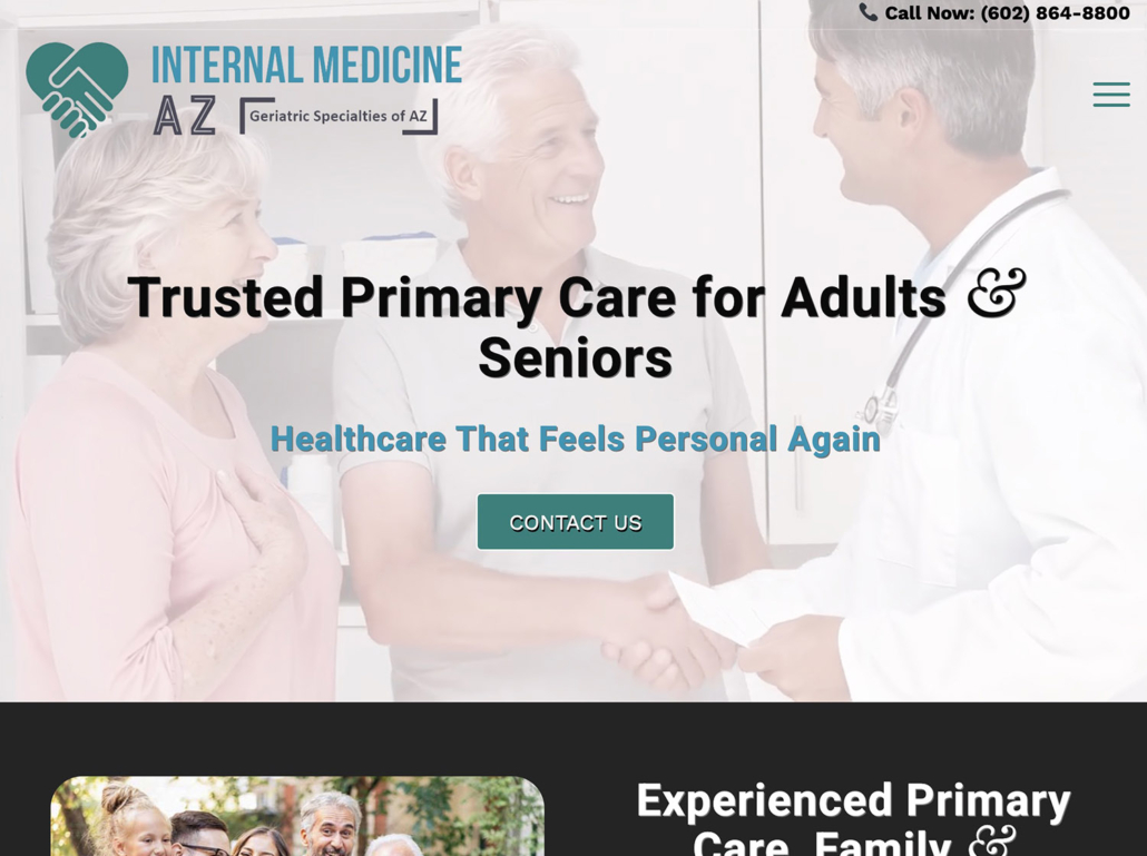 Internal Medicine Az website preview